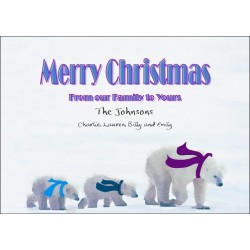 Christmas Bear Family Card Christmas Bear Family Card